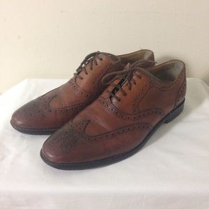 Cole Han Brown Leather Oxfords Size: 9.5